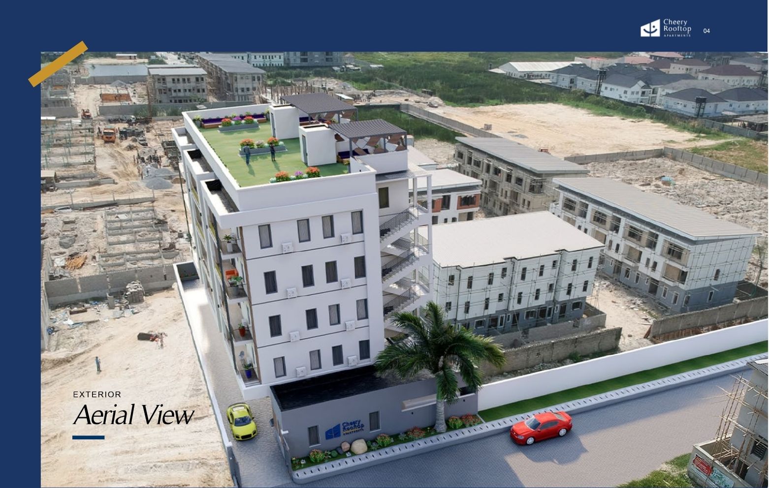 Cherry Rooftop aerial view