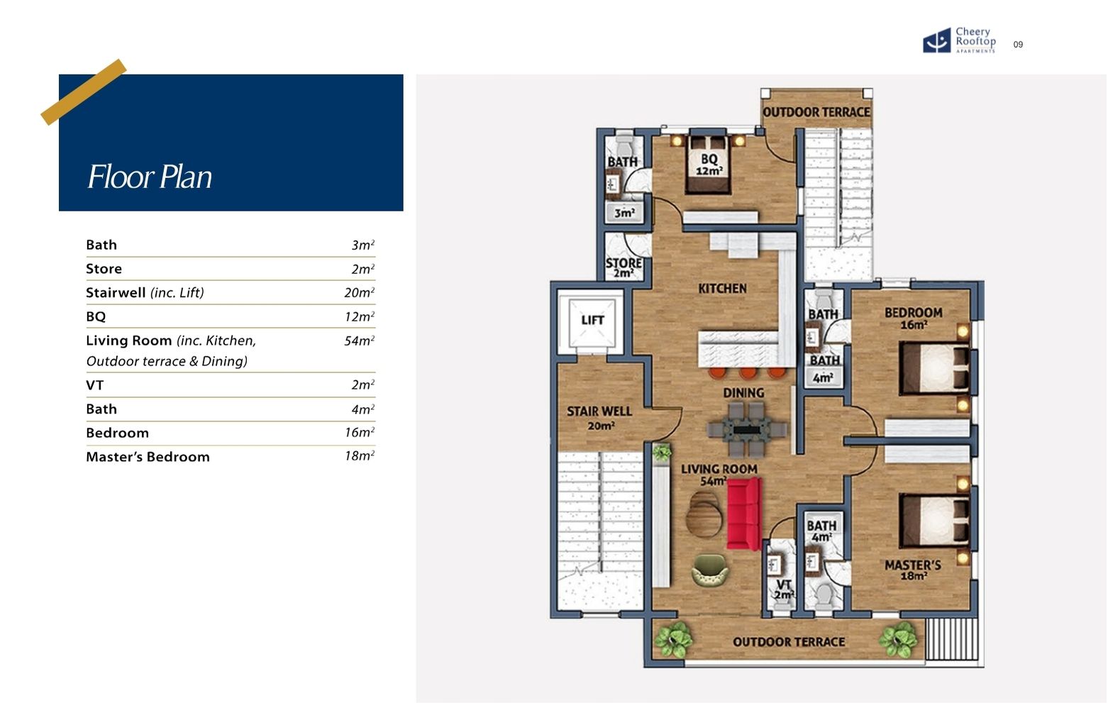Cherry Rooftop floor plan