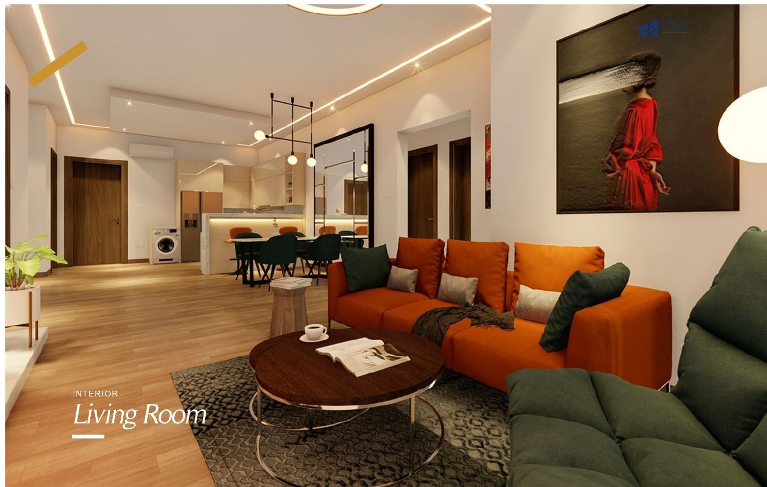 Cherry Rooftop living room