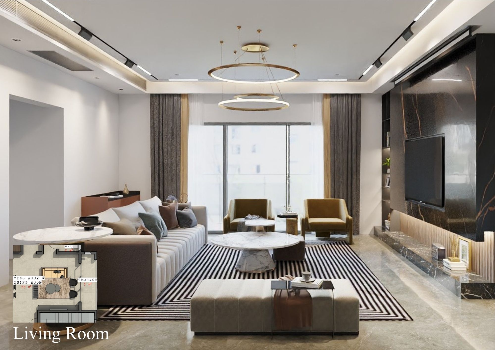 Rosewood Apartments I living room