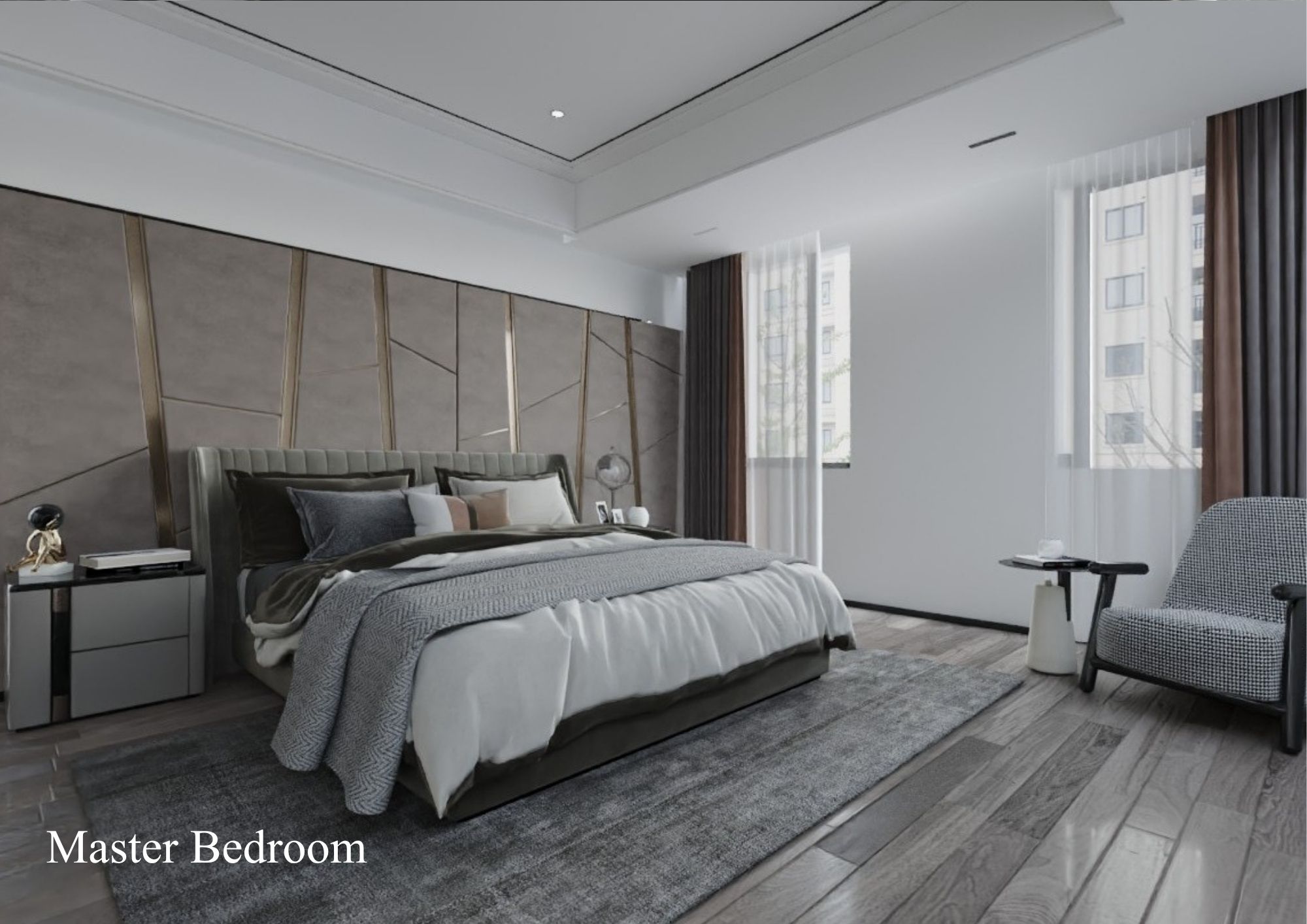 Rosewood Apartments I master bedroom angle 2