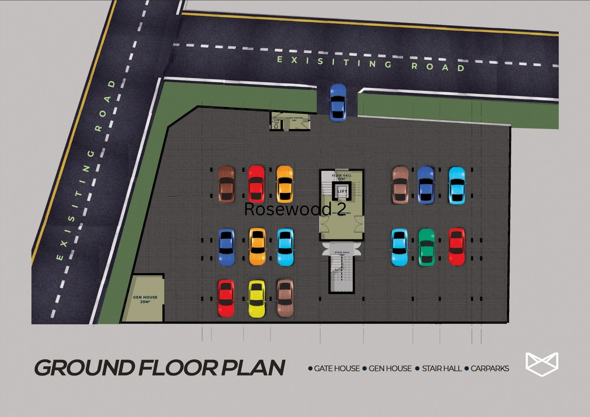 Rosewood Apartments II ground floor plan